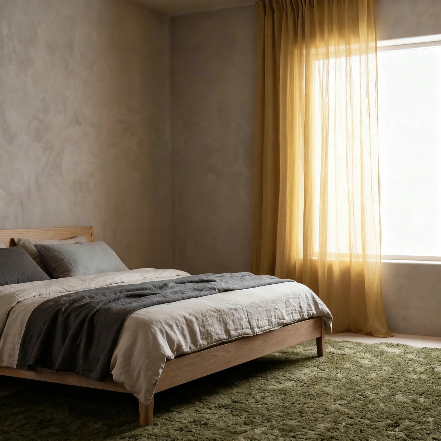 Gordijnen 2-pack - Linnenmix gordijn Lumira (oker)