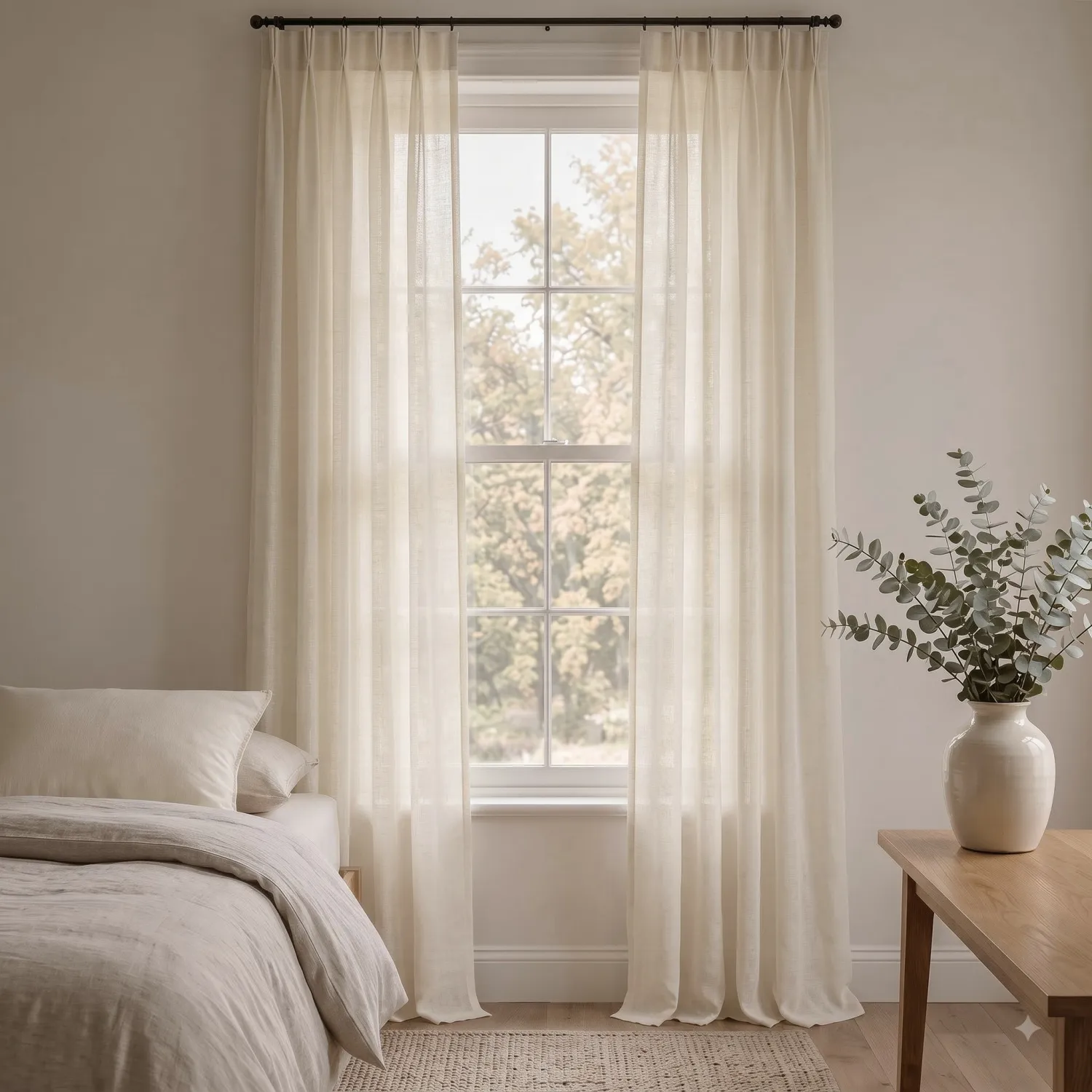 Gordijnen 2-pack - Linnenmix gordijn Lumira (room)