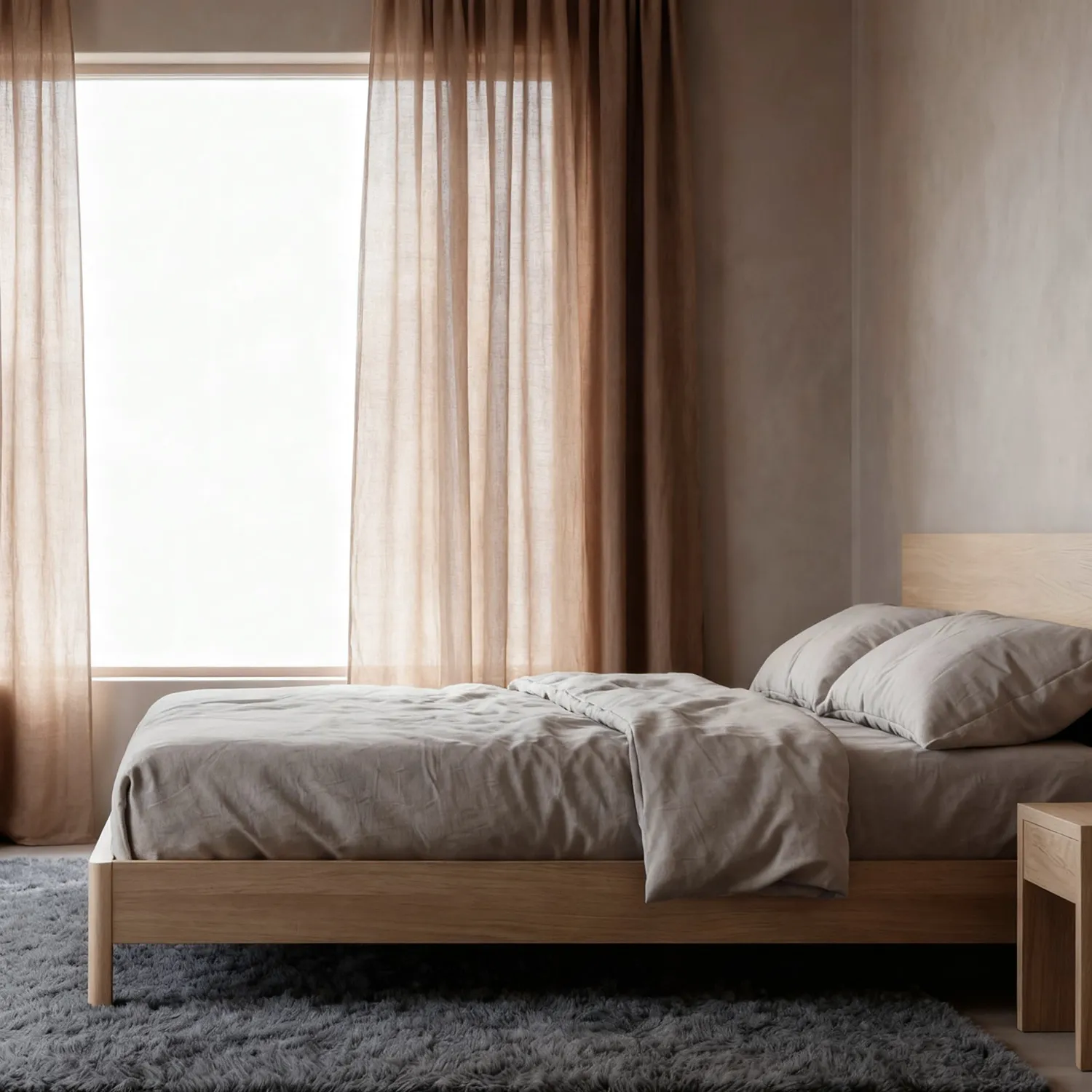 Gordijnen 2-pack - Linnenmix gordijn Lumira (donkerbruin)