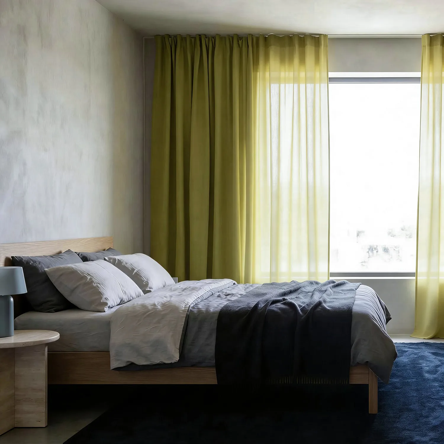 Gordijnen 2-pack - Linnenmix gordijn Lumira (groente)