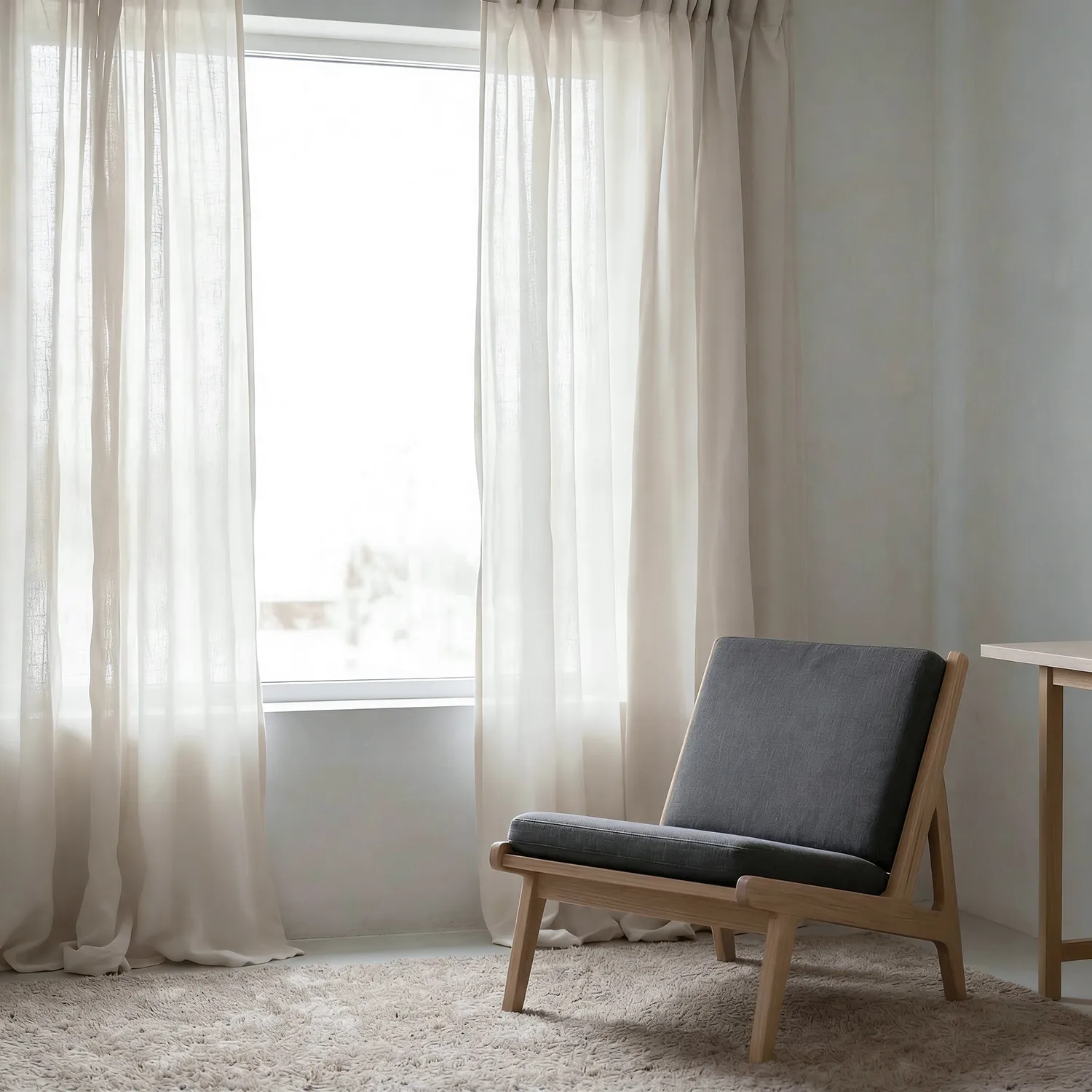 Gordijnen 2-pack - Linnenmix gordijn Lumira (wit)