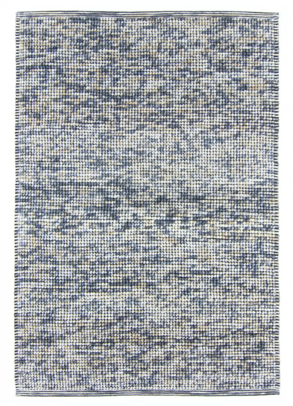 Wollen-vloerkleed - Luna (blauw)