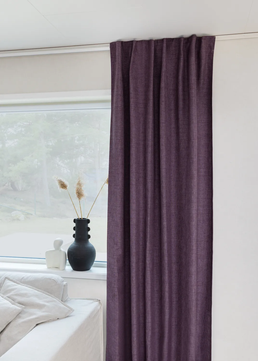 Gordijnen - Verduisteringsgordijnen Raya (paars)