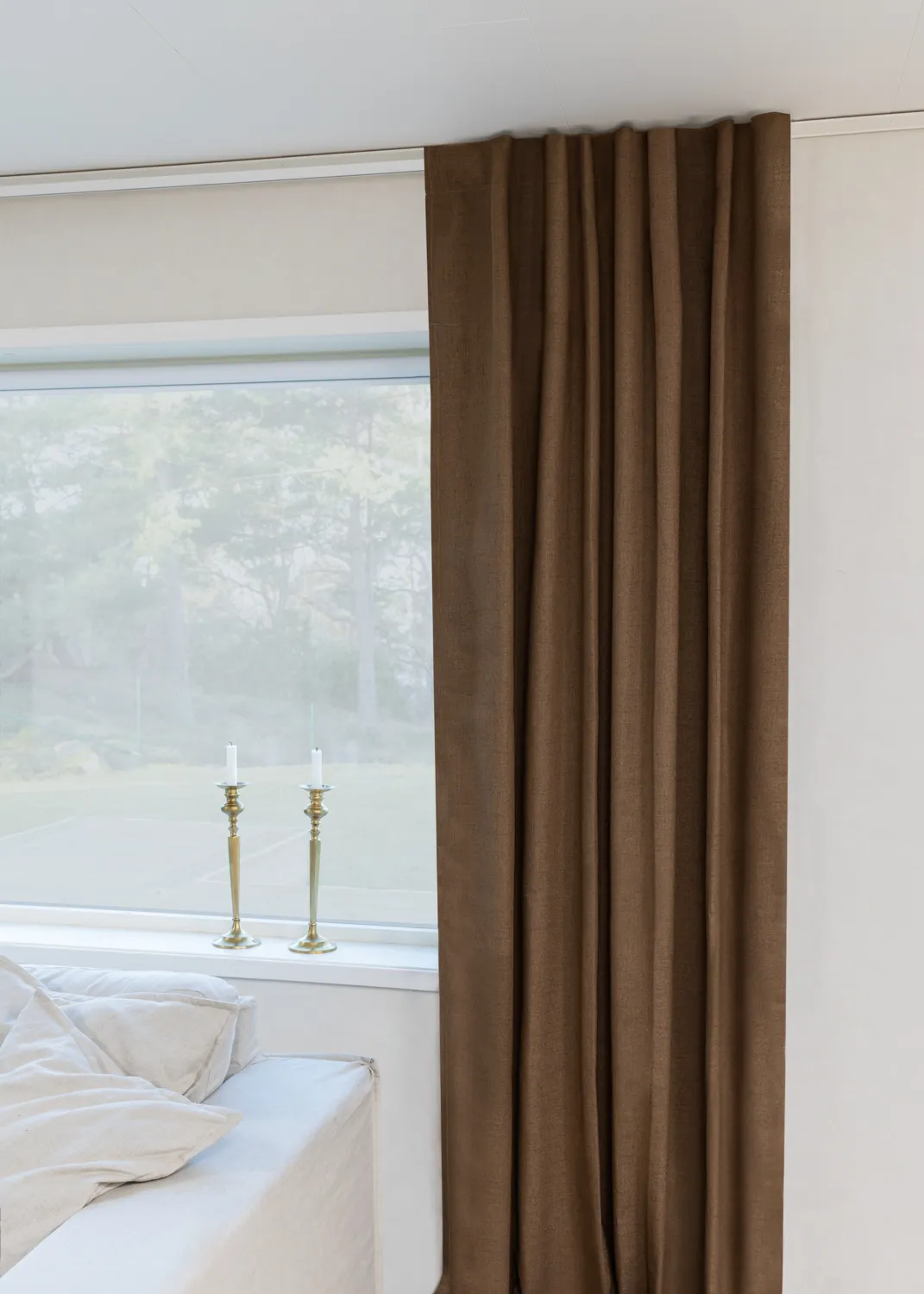 Gordijnen - Verduisteringsgordijnen Amaris (donker bruin)