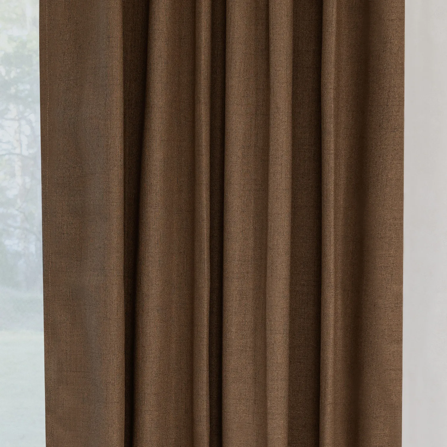 Gordijnen - Verduisteringsgordijnen Amaris (donker bruin)