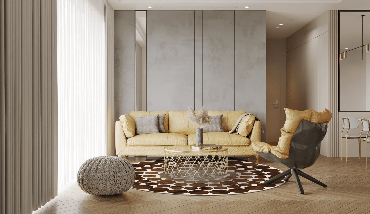 Rond vloerkleed - Marineo (bruin)