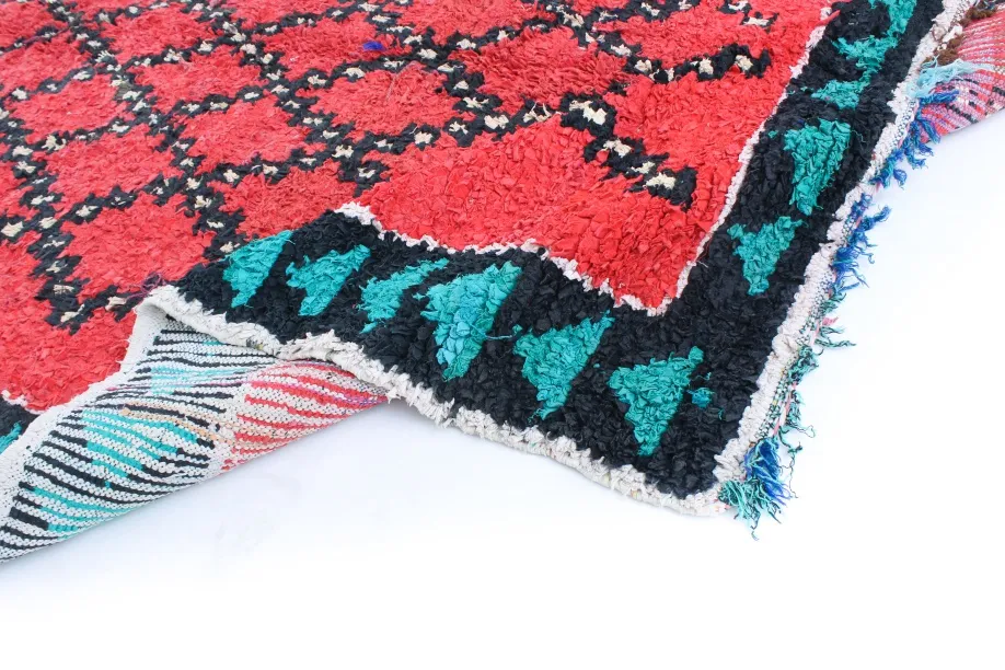 Marokkaanse Berber tapijt Boucherouite 370 x 170 cm