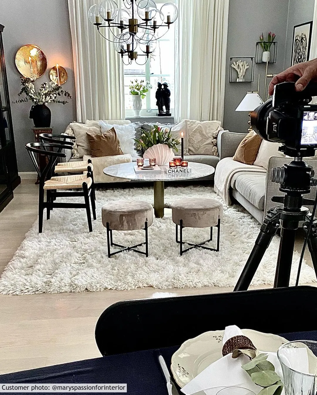 Hoogpolig vloerkleed - Janjira (wit)