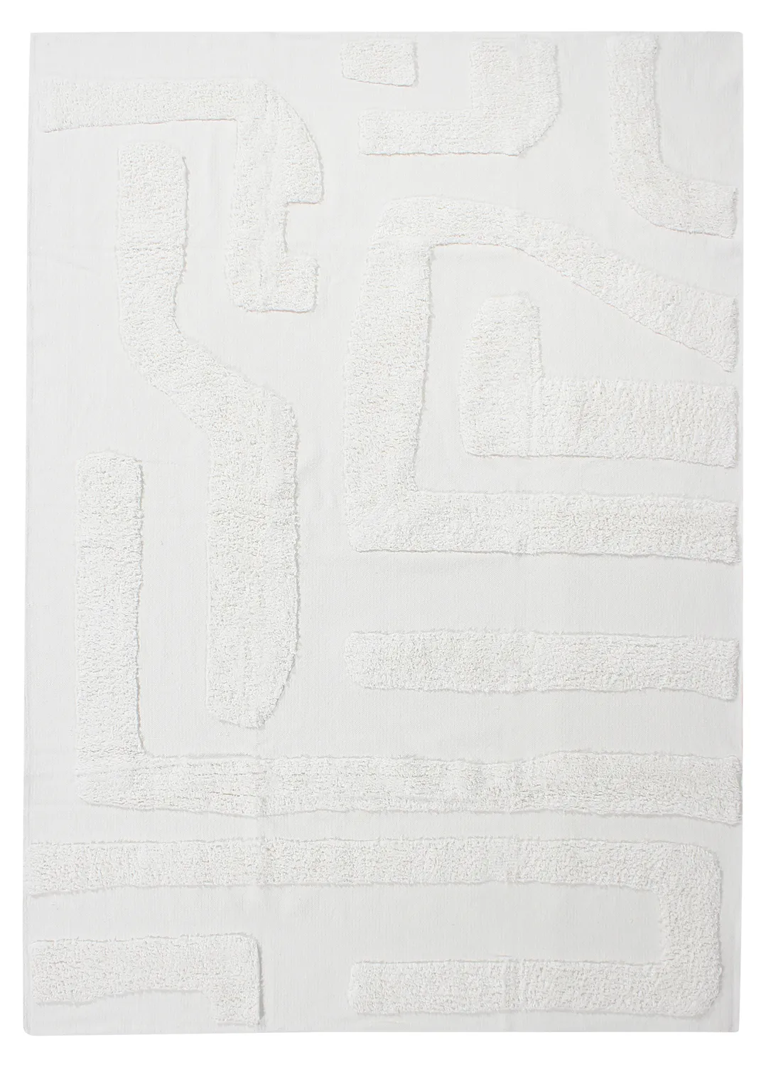 Hoogpolig vloerkleed - Alexa Natural Cotton Shaggy (offwhite)