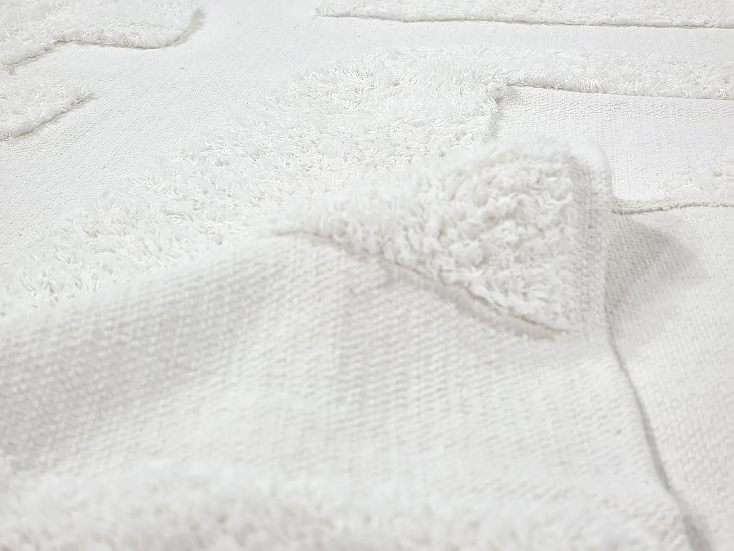 Hoogpolig vloerkleed - Alexa Natural Cotton Shaggy (offwhite)