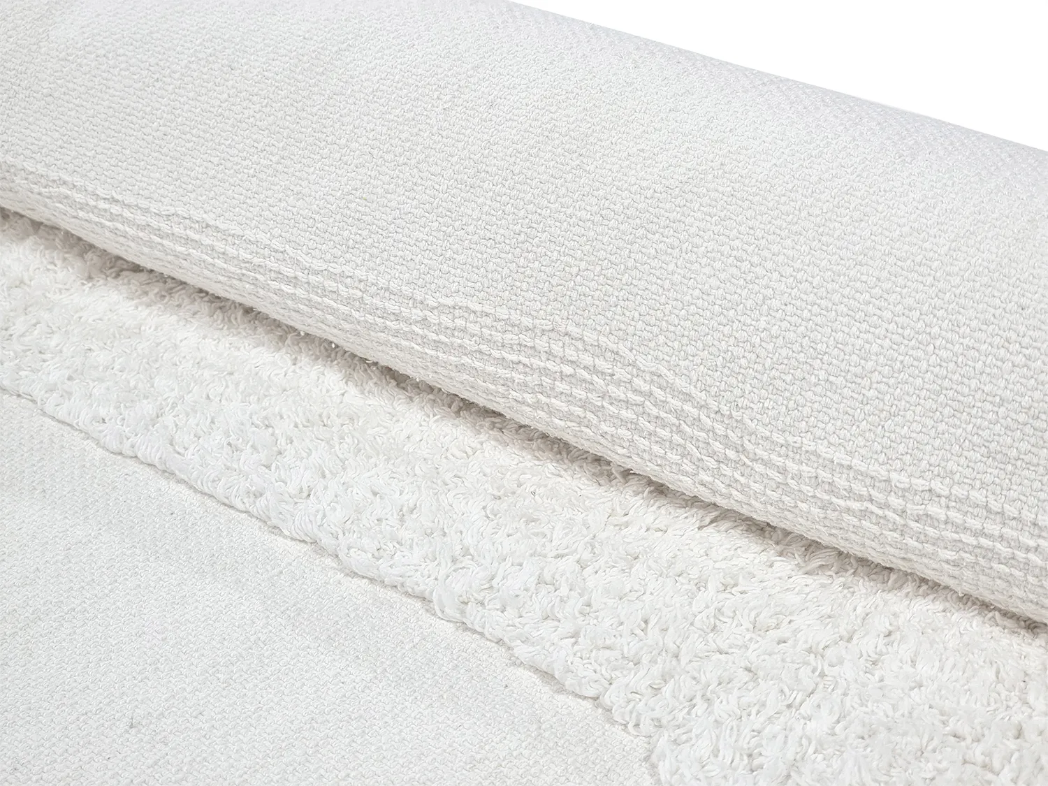 Hoogpolig vloerkleed - Alexa Natural Cotton Shaggy (offwhite)