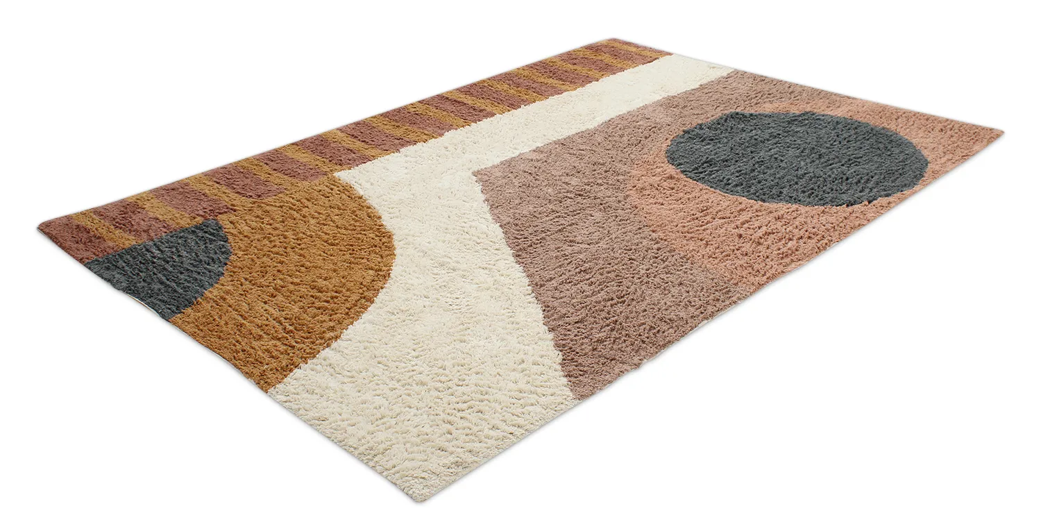 Hoogpolig vloerkleed - Alpe Natural Cotton Shaggy (multi)