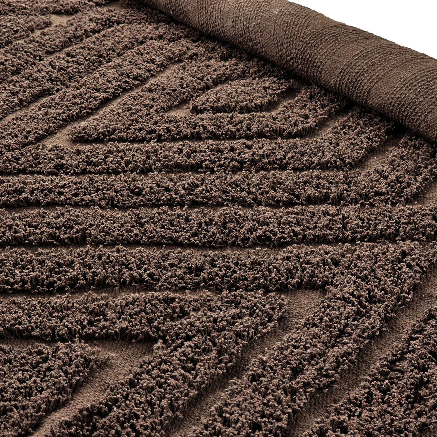 Ronde vloerkleden - Amberley Natural Cotton Shaggy (bruin)