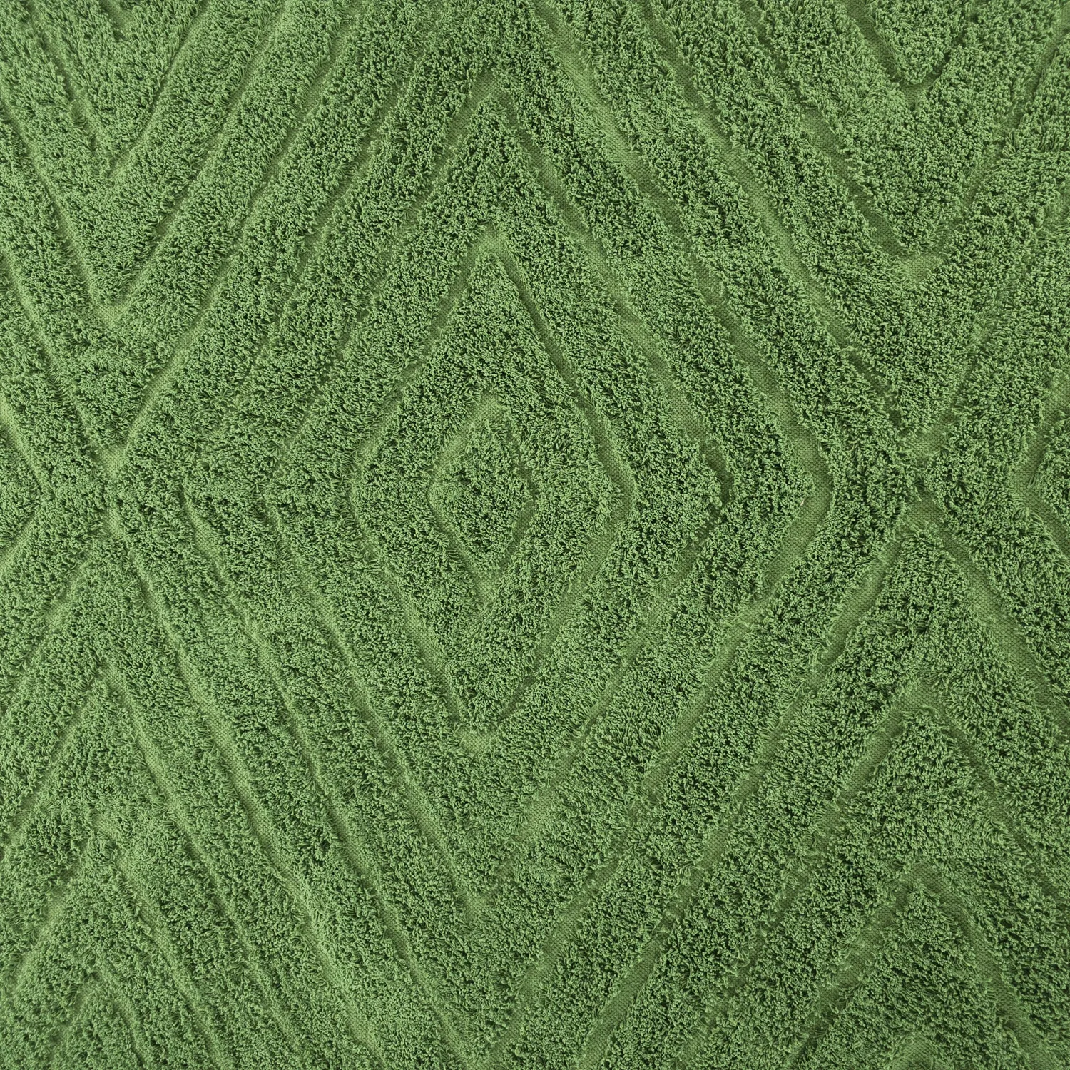 Hoogpolig vloerkleed - Amberley Natural Cotton Shaggy (groente)