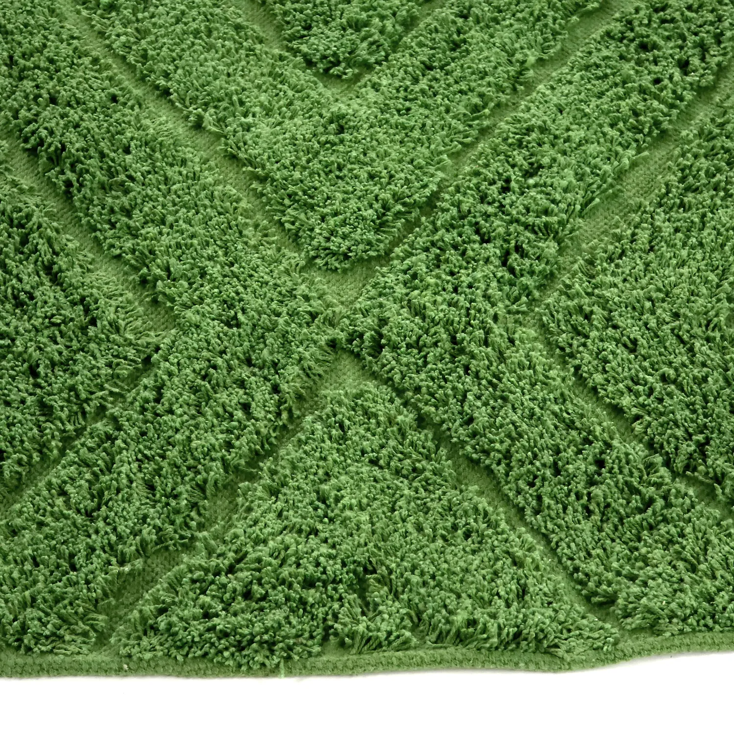 Ronde vloerkleden - Amberley Natural Cotton Shaggy (groente)