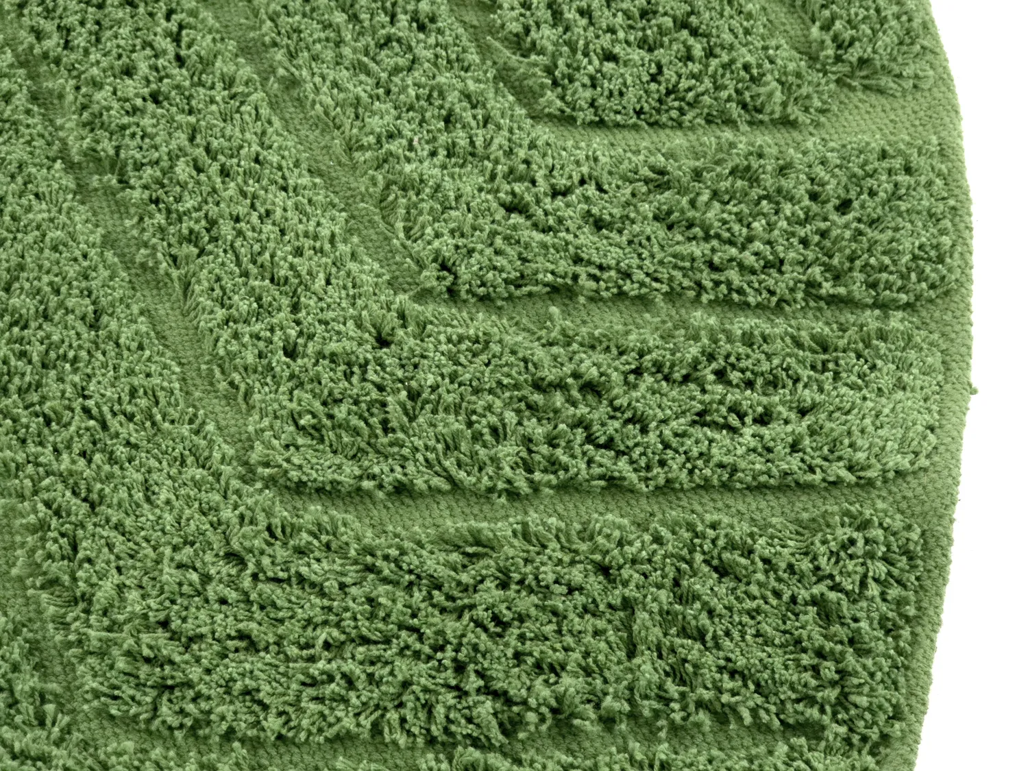 Ronde vloerkleden - Amberley Natural Cotton Shaggy (groente)