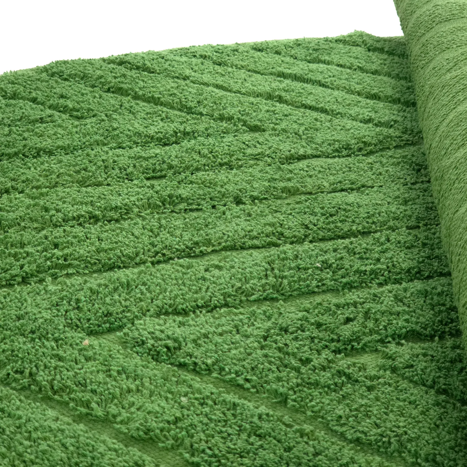 Ronde vloerkleden - Amberley Natural Cotton Shaggy (groente)