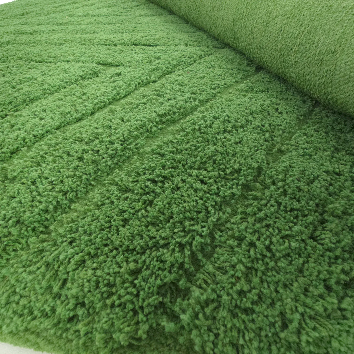 Ronde vloerkleden - Amberley Natural Cotton Shaggy (groente)