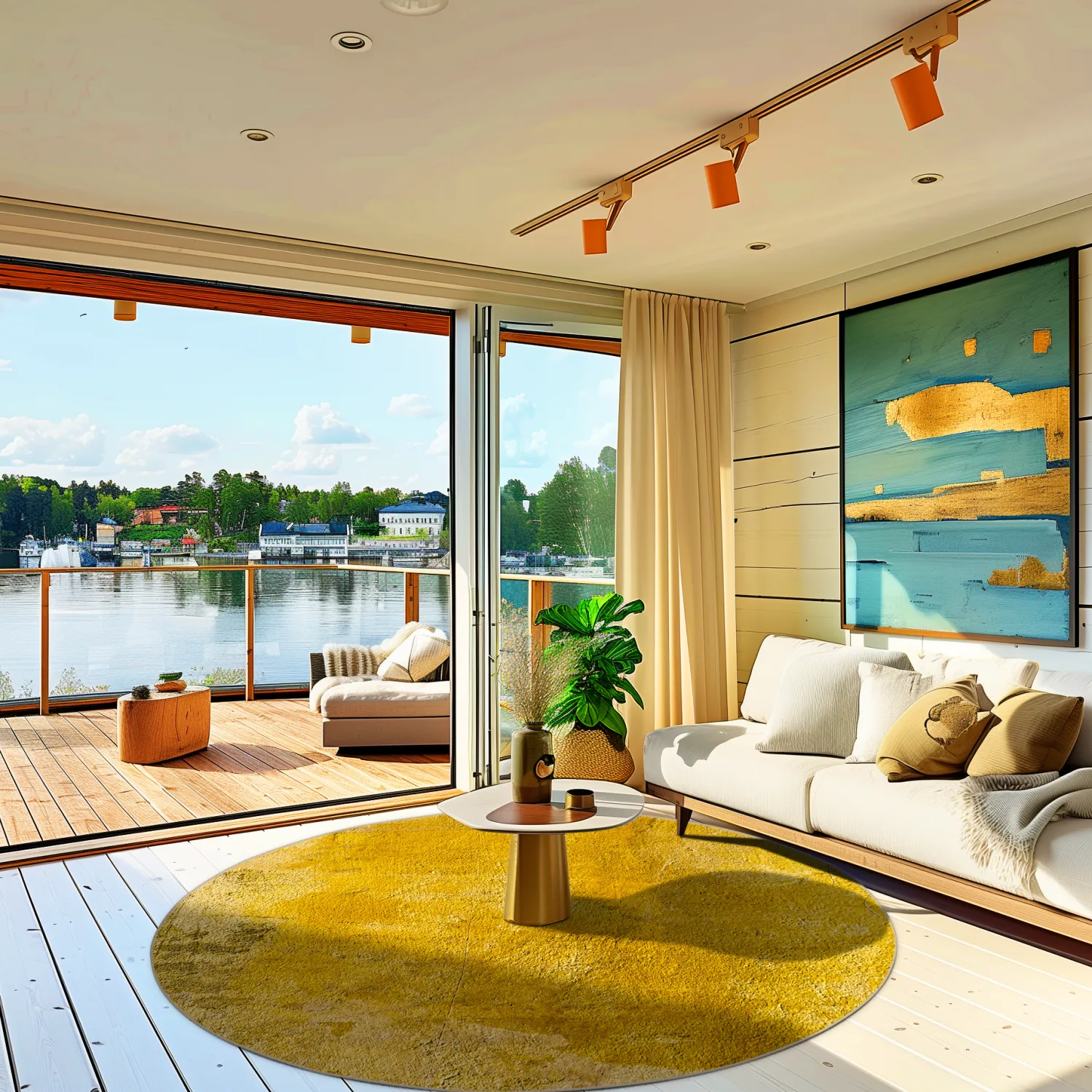 Rond vloerkleed - Arbus (goud)