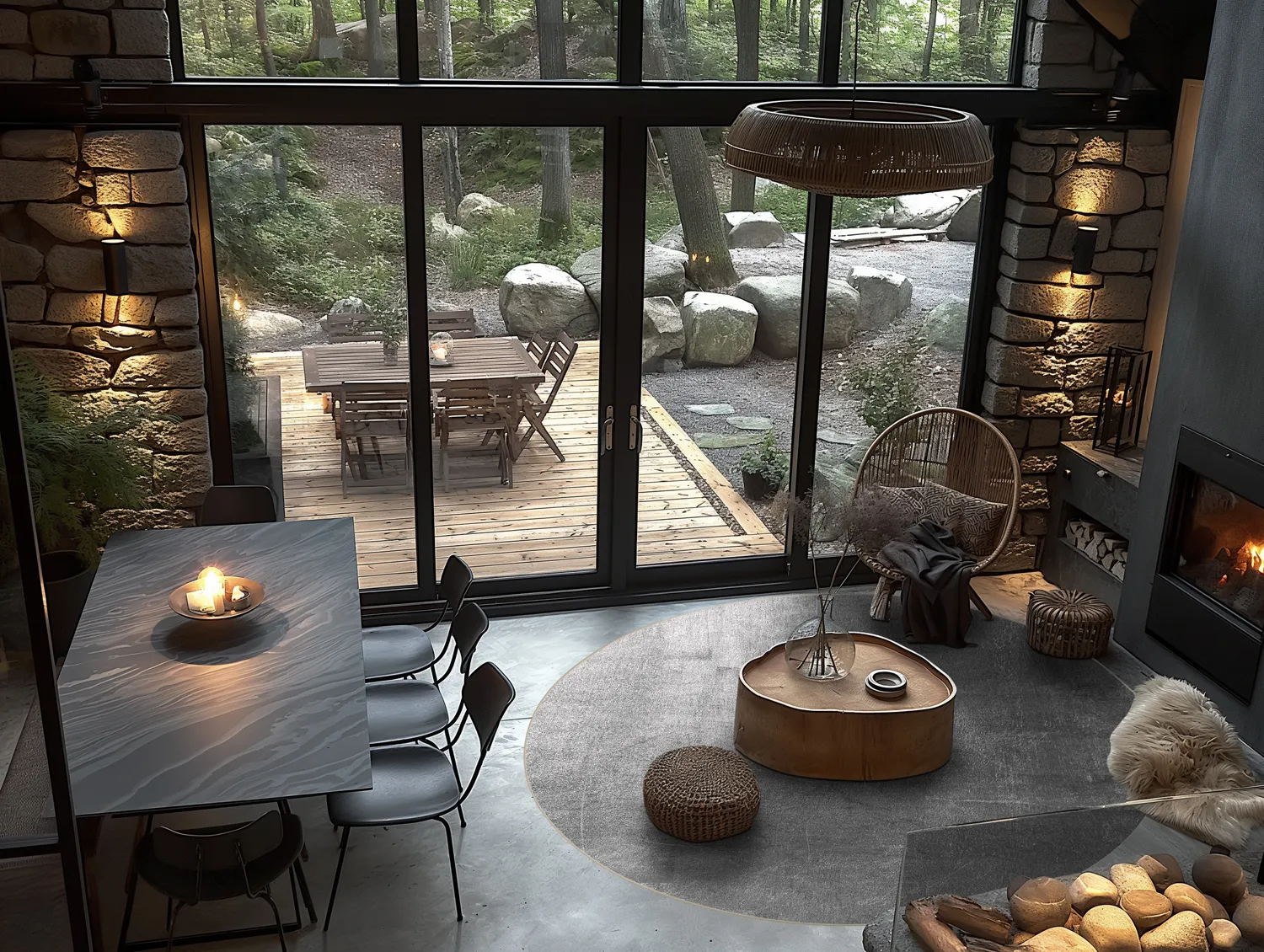 Rond vloerkleed - Artena (grijs)