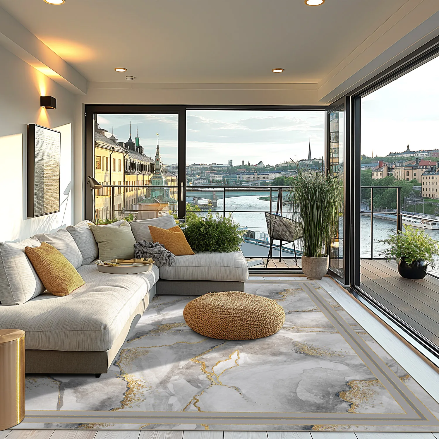 Wilton - Attika (grijs/wit/goud)