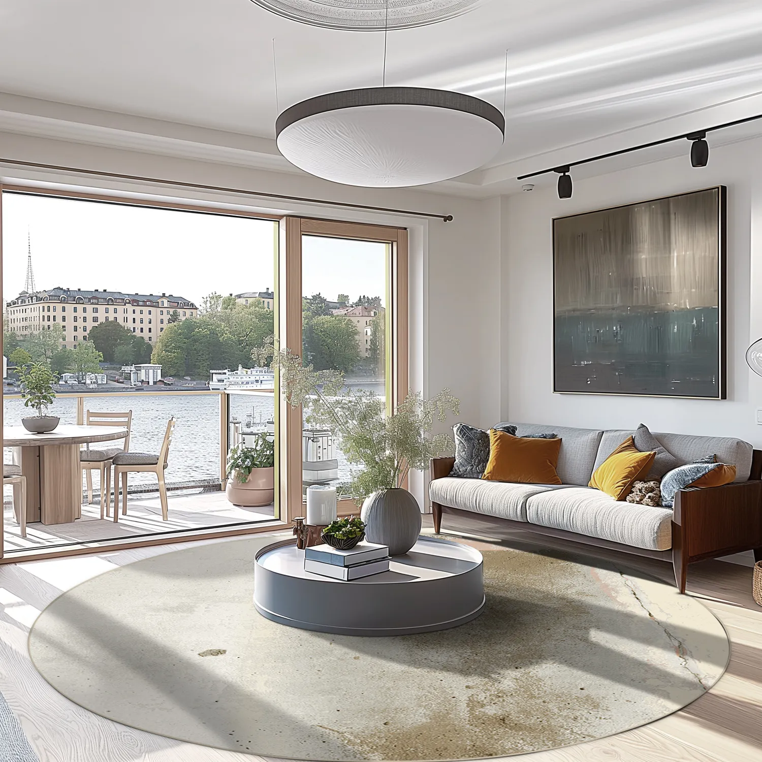 Rond vloerkleed - Aurelia (beige)