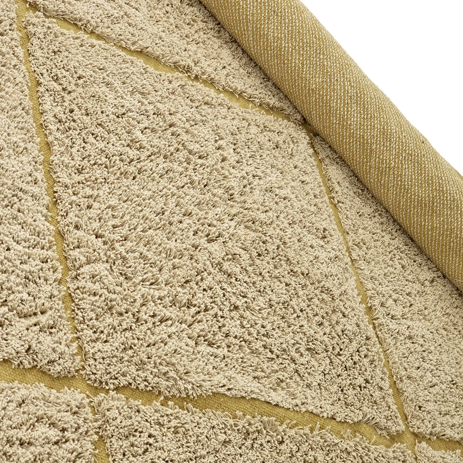 Hoogpolig vloerkleed - Bellevue Natural Cotton Shaggy (beige/bruin)