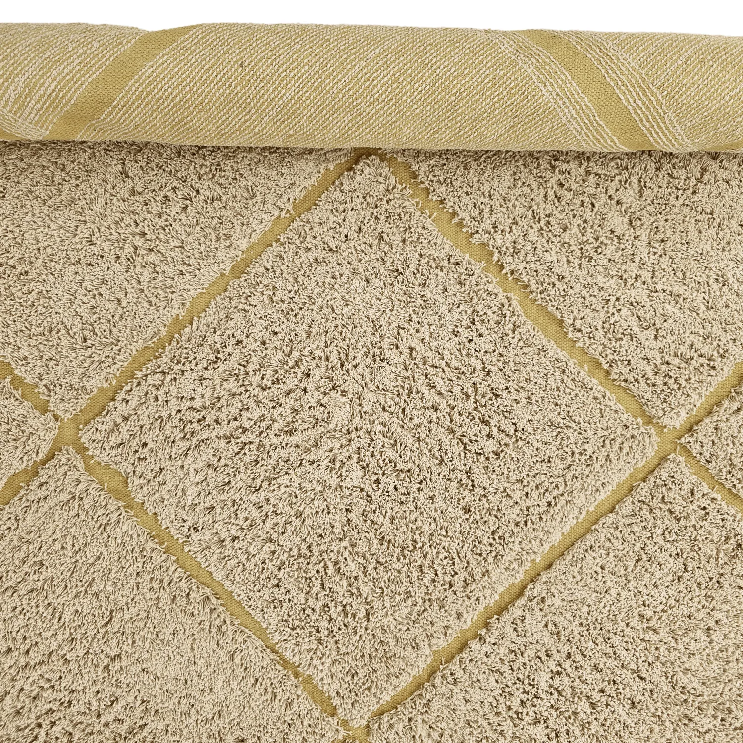 Hoogpolig vloerkleed - Bellevue Natural Cotton Shaggy (beige/bruin)
