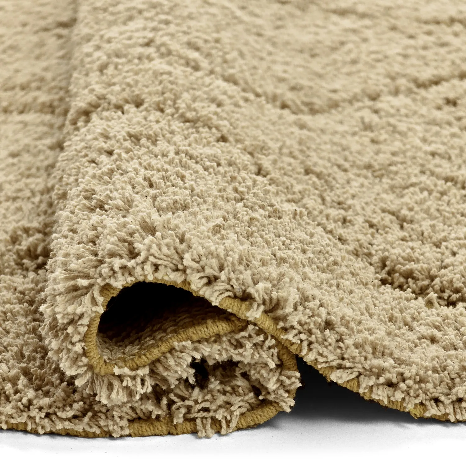 Hoogpolig vloerkleed - Bellevue Natural Cotton Shaggy (beige/bruin)