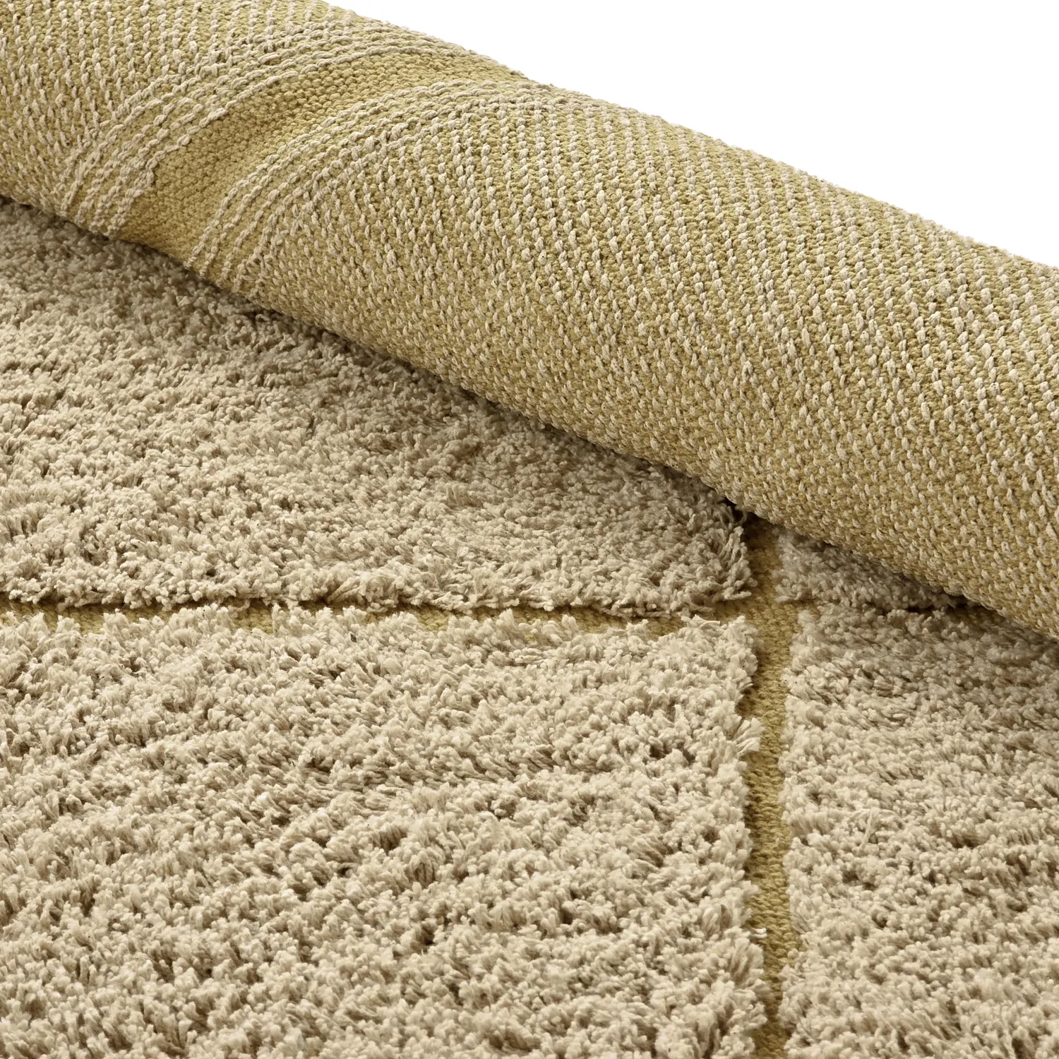 Ronde vloerkleden - Bellevue Natural Cotton Shaggy (beige/bruin)