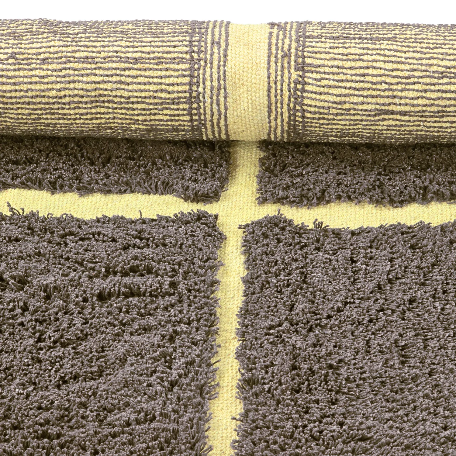 Ronde vloerkleden - Bellevue Natural Cotton Shaggy (bruin/geel)