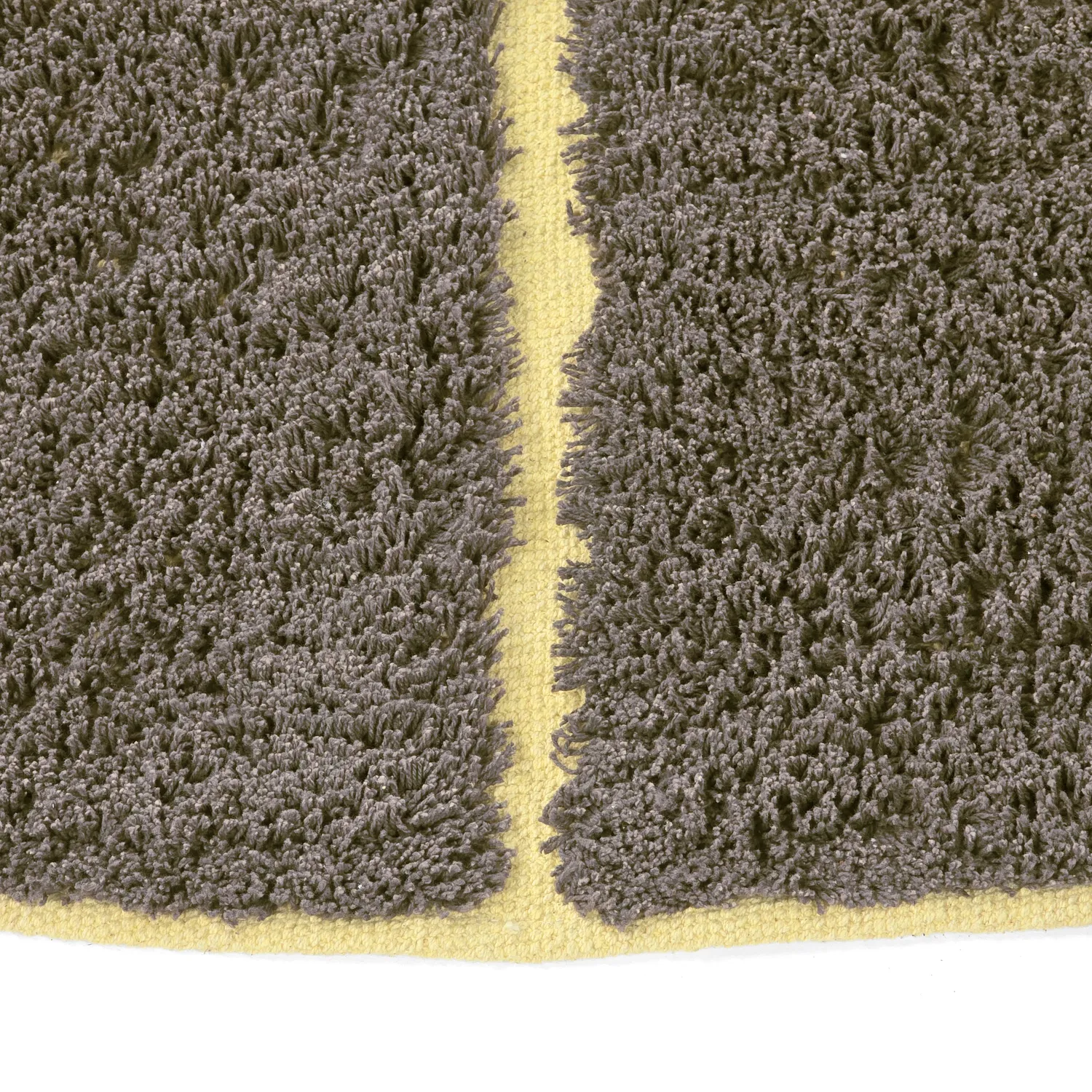 Ronde vloerkleden - Bellevue Natural Cotton Shaggy (bruin/geel)