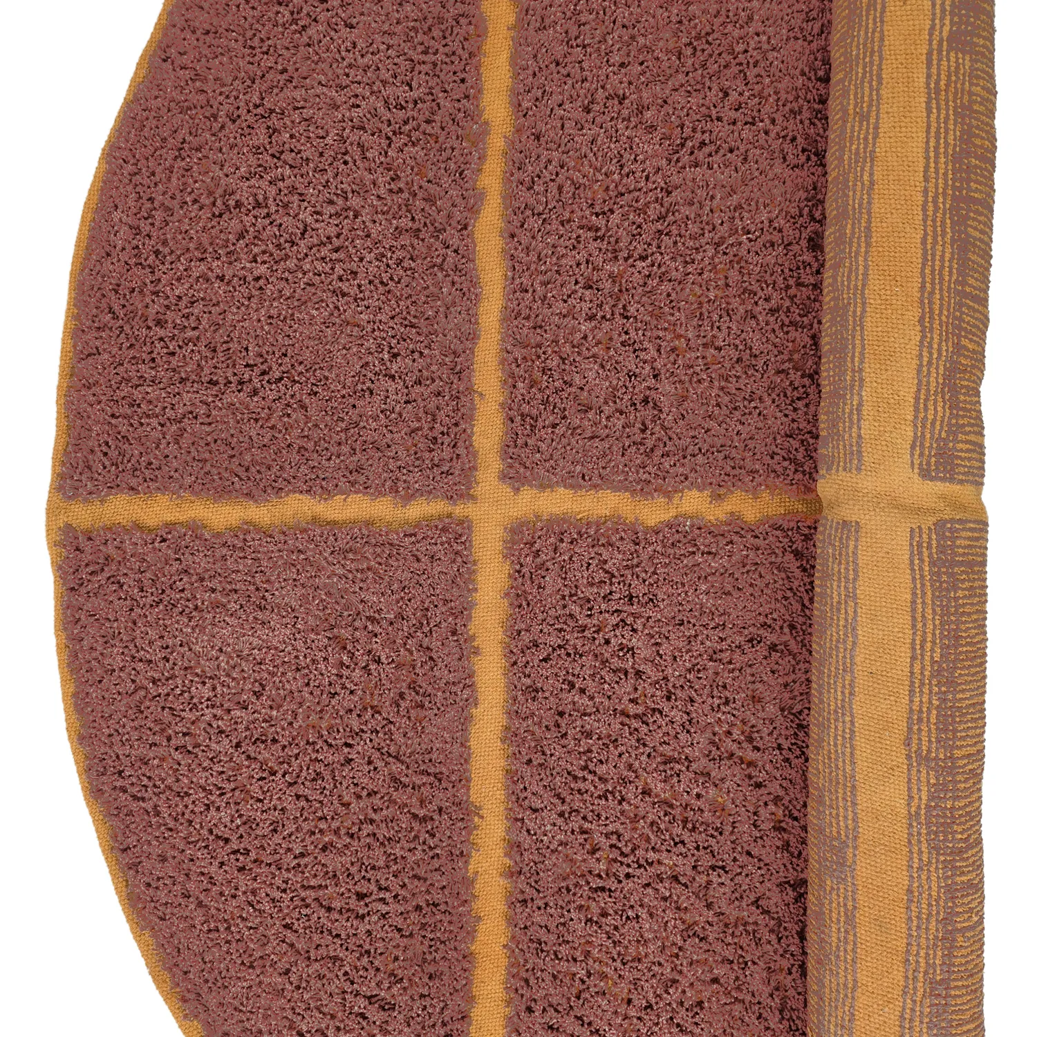 Ronde vloerkleden - Bellevue Natural Cotton Shaggy (rood/oranje)