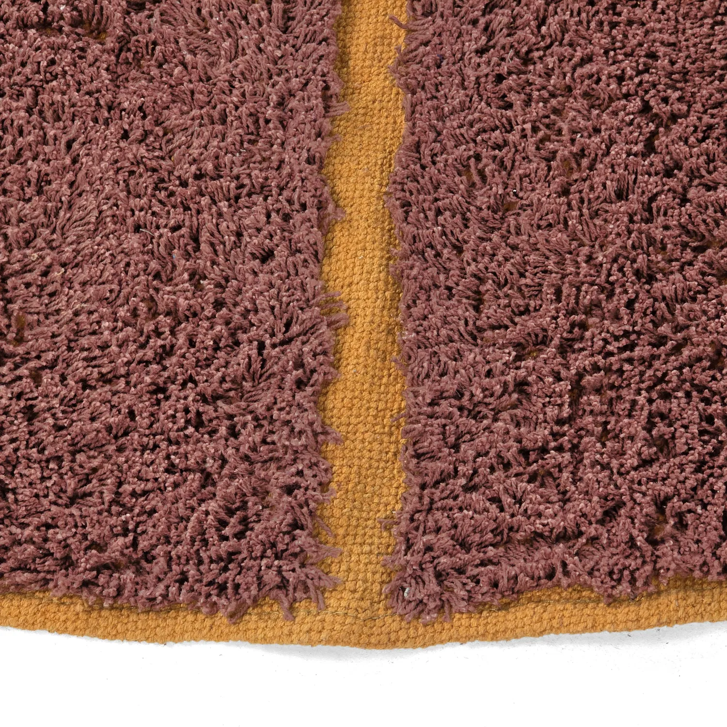 Ronde vloerkleden - Bellevue Natural Cotton Shaggy (rood/oranje)