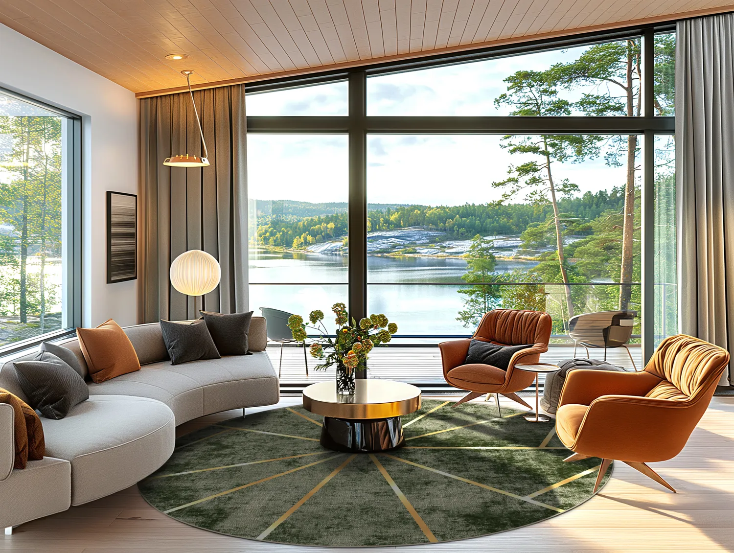 Rond vloerkleed - Bellizzi (groen)