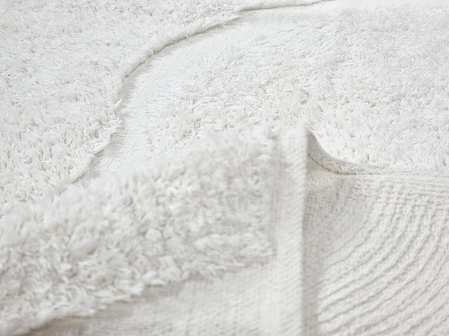 Ronde vloerkleden - Bonnie Natural Cotton Shaggy (offwhite)