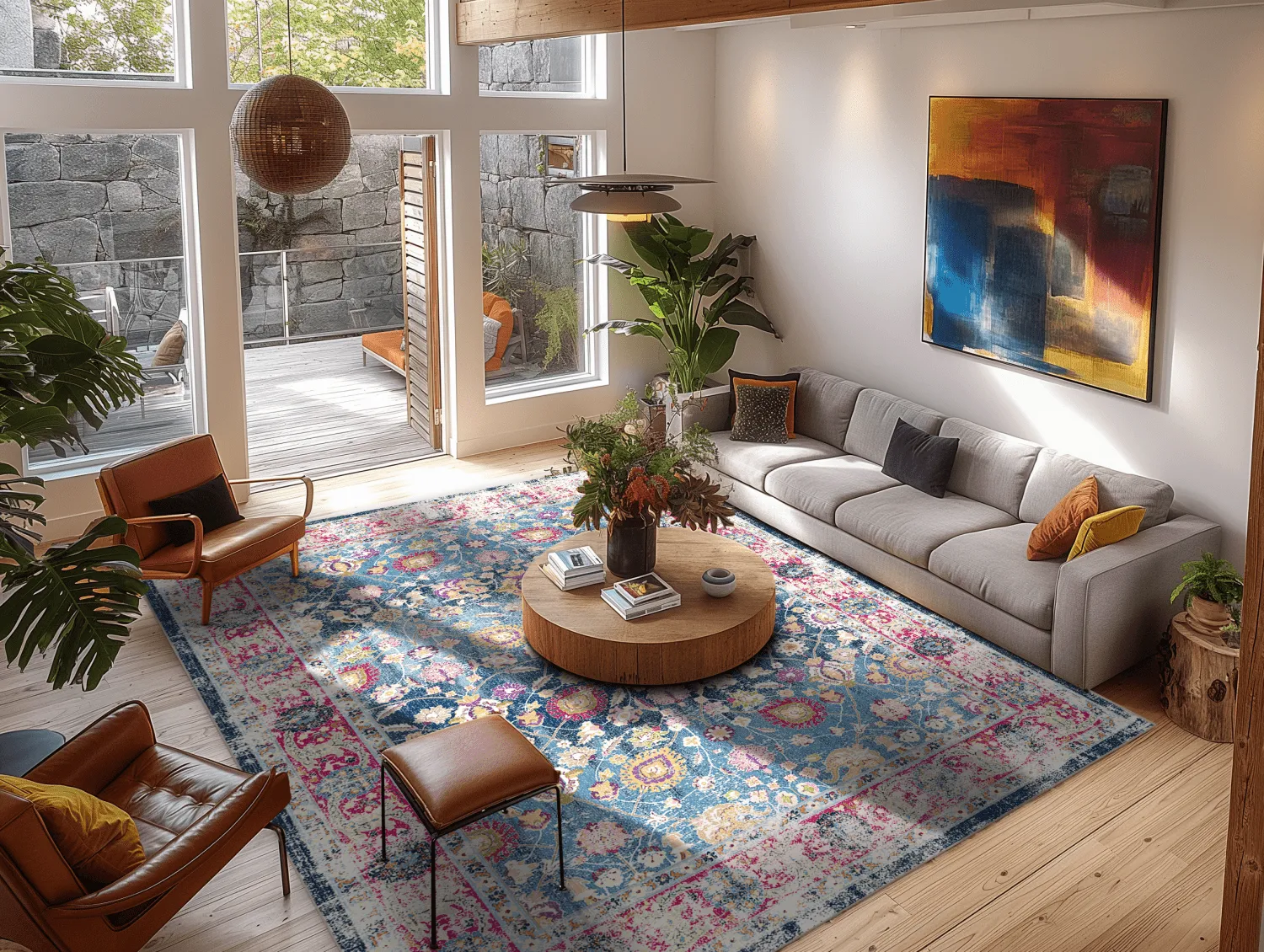 Wilton - Bouhjar (blauw/roze/multi)