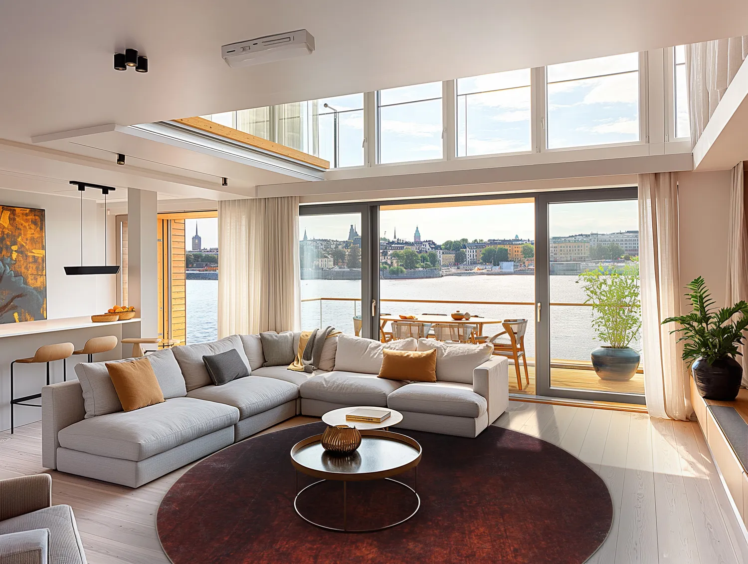 Rond vloerkleed - Bovera (rood)