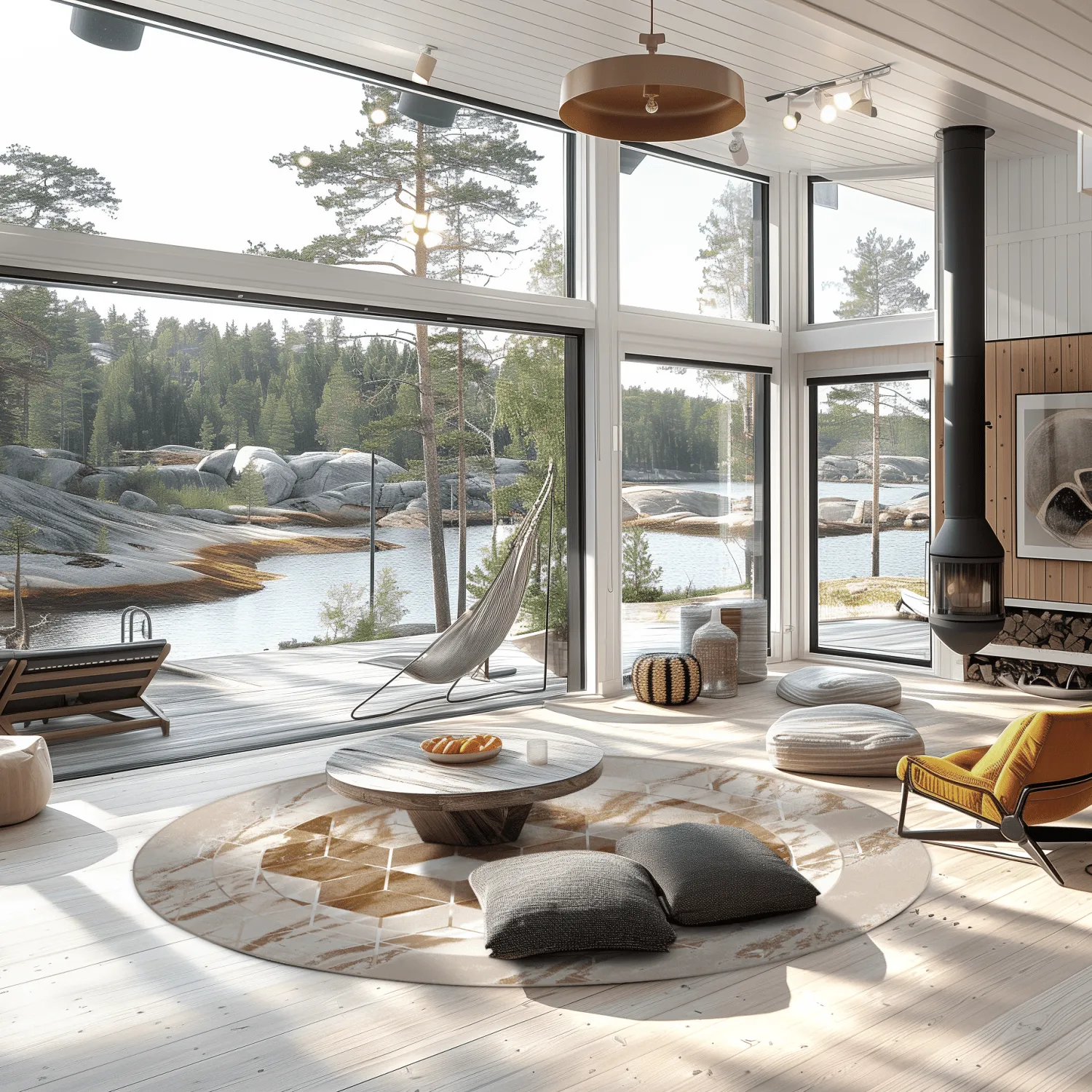 Rond vloerkleed - Castello (beige/wit)