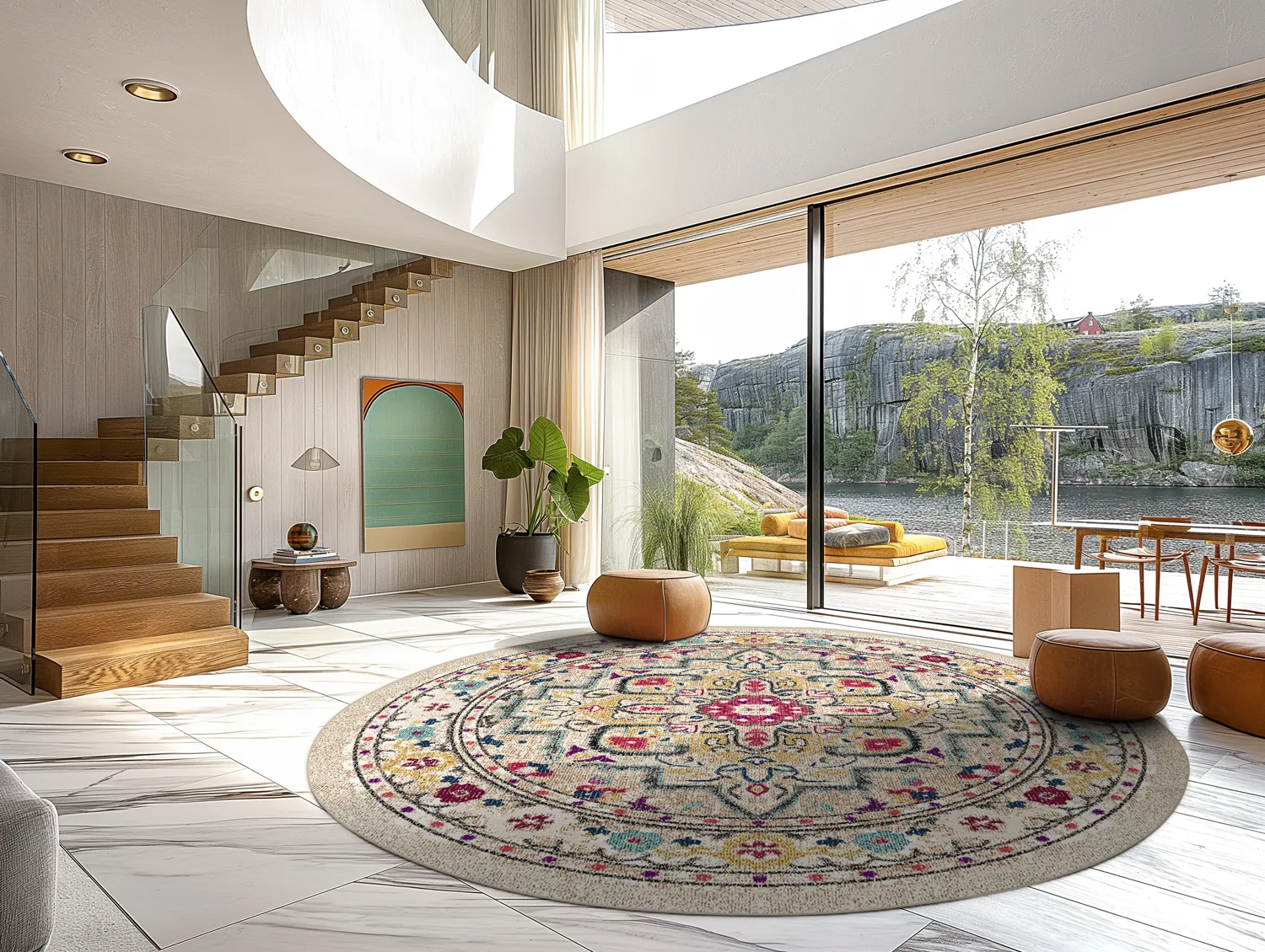 Rond vloerkleed - Castro (multi)