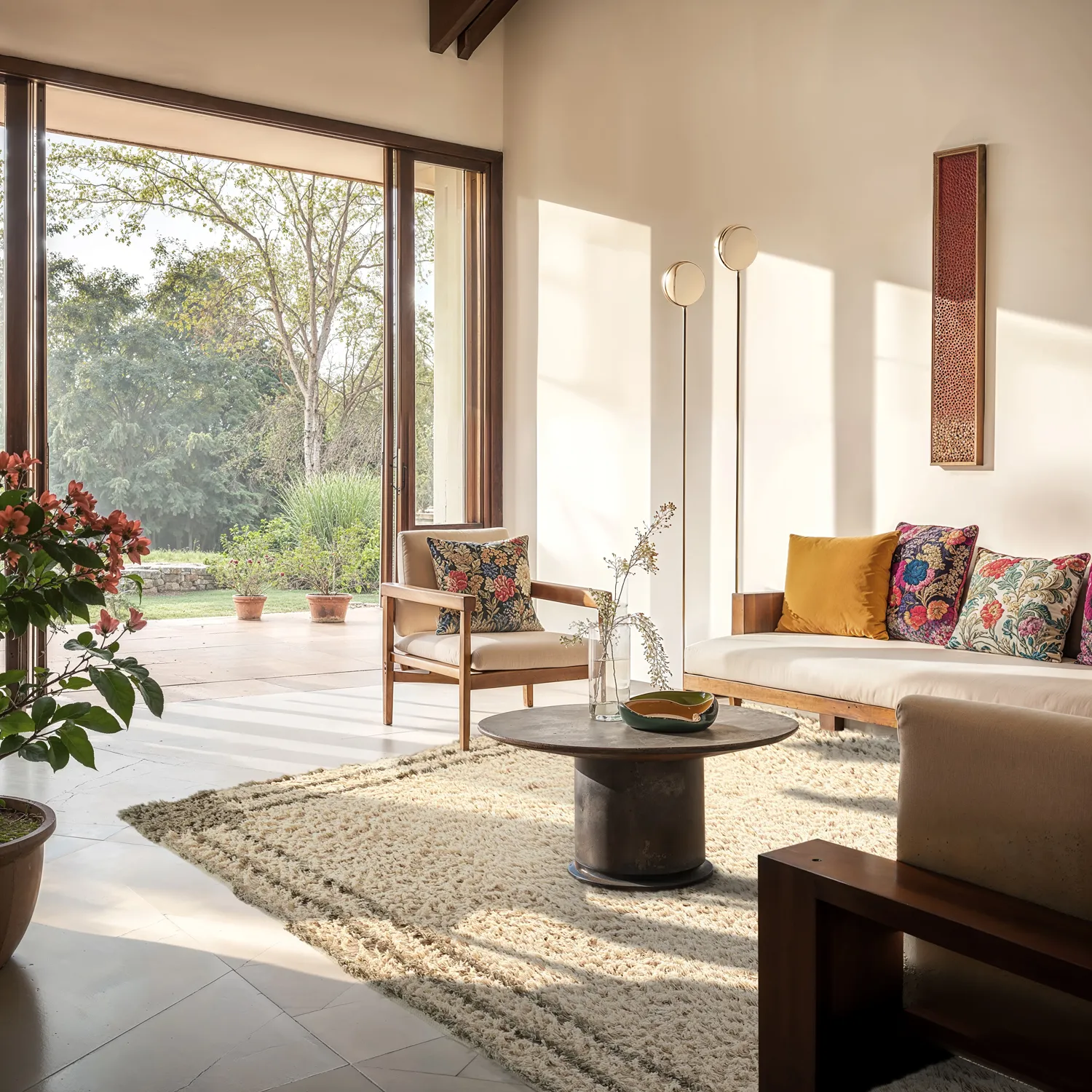 Hoogpolig vloerkleed - Cataya Natural Cotton Shaggy (beige/taupe)