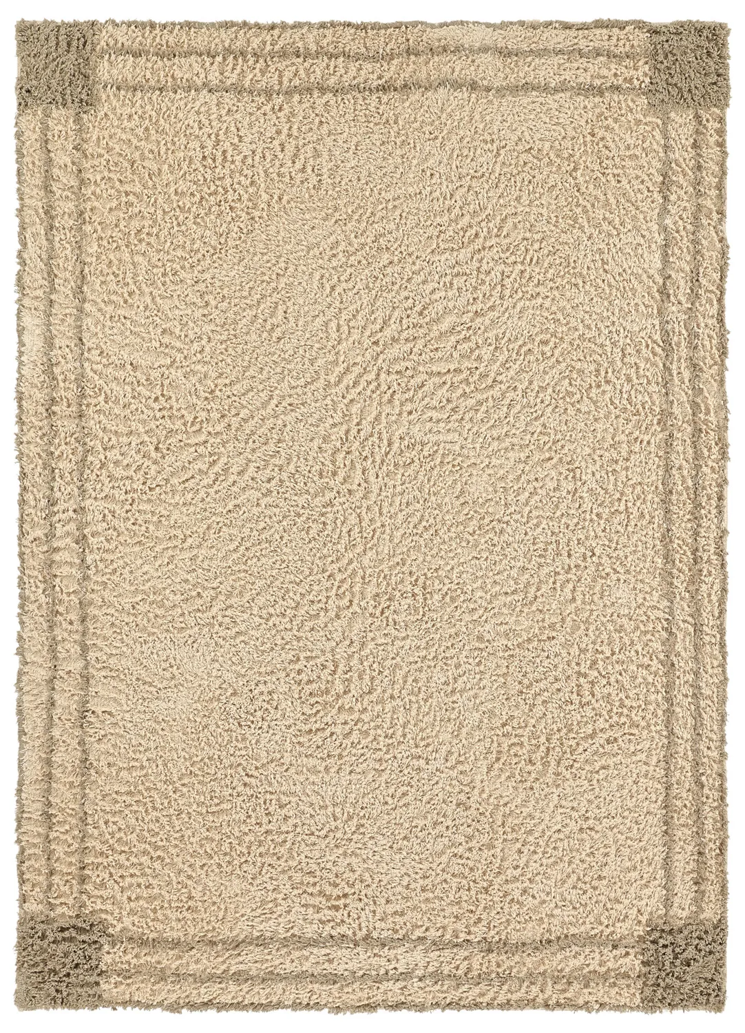 Hoogpolig vloerkleed - Cataya Natural Cotton Shaggy (beige/taupe)