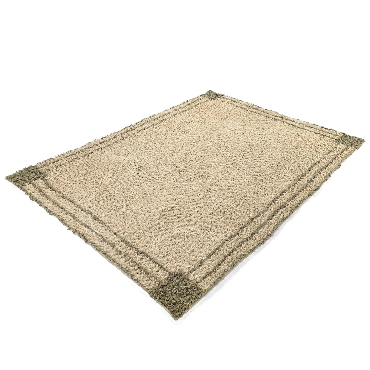 Hoogpolig vloerkleed - Cataya Natural Cotton Shaggy (beige/taupe)