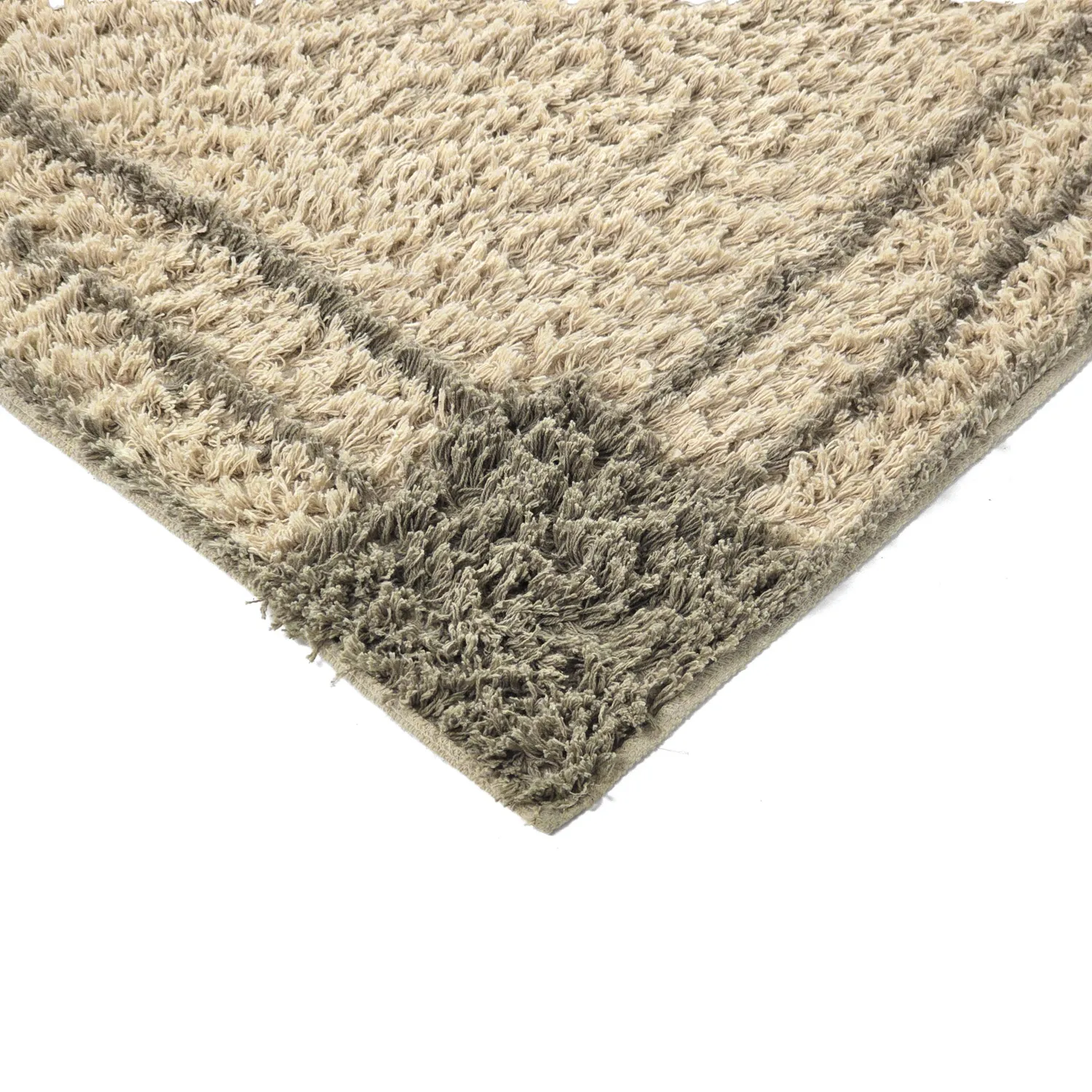Hoogpolig vloerkleed - Cataya Natural Cotton Shaggy (beige/taupe)