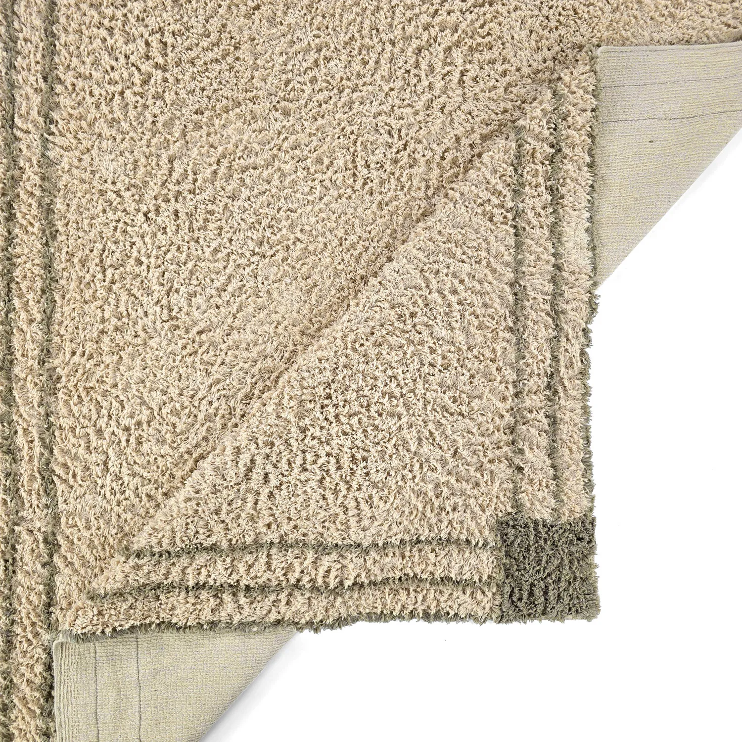 Hoogpolig vloerkleed - Cataya Natural Cotton Shaggy (beige/taupe)