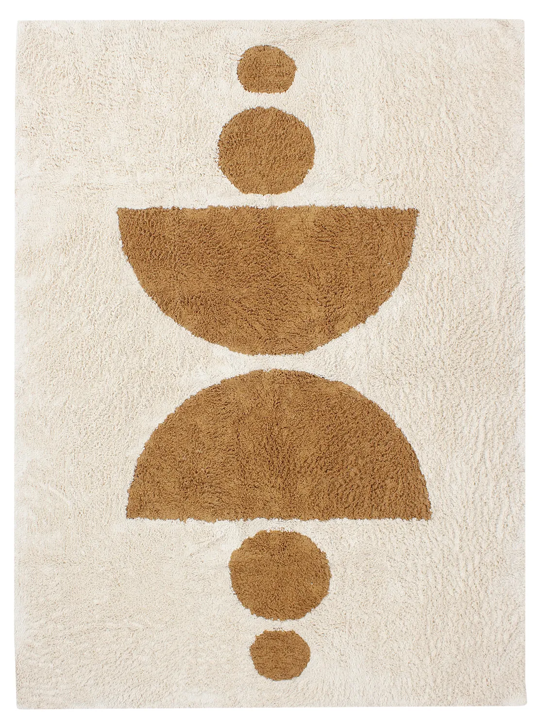 Hoogpolig vloerkleed - Cervia Natural Cotton Shaggy (beige)
