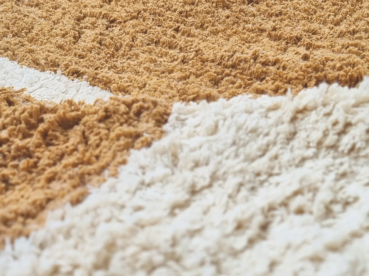 Hoogpolig vloerkleed - Cervia Natural Cotton Shaggy (beige)