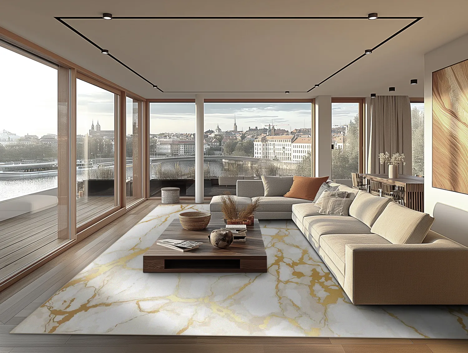 Wilton - Cesina (stone/wit/goud)