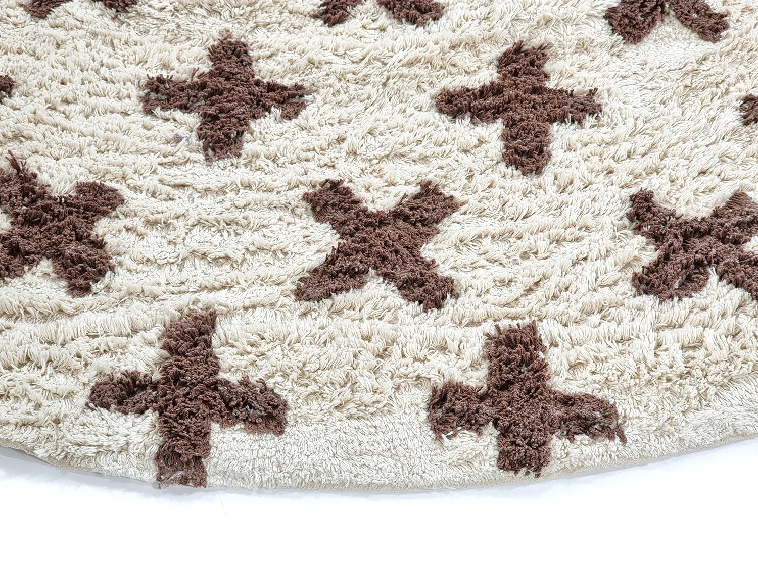 Ronde vloerkleden - Chesley Natural Cotton Shaggy (beige)