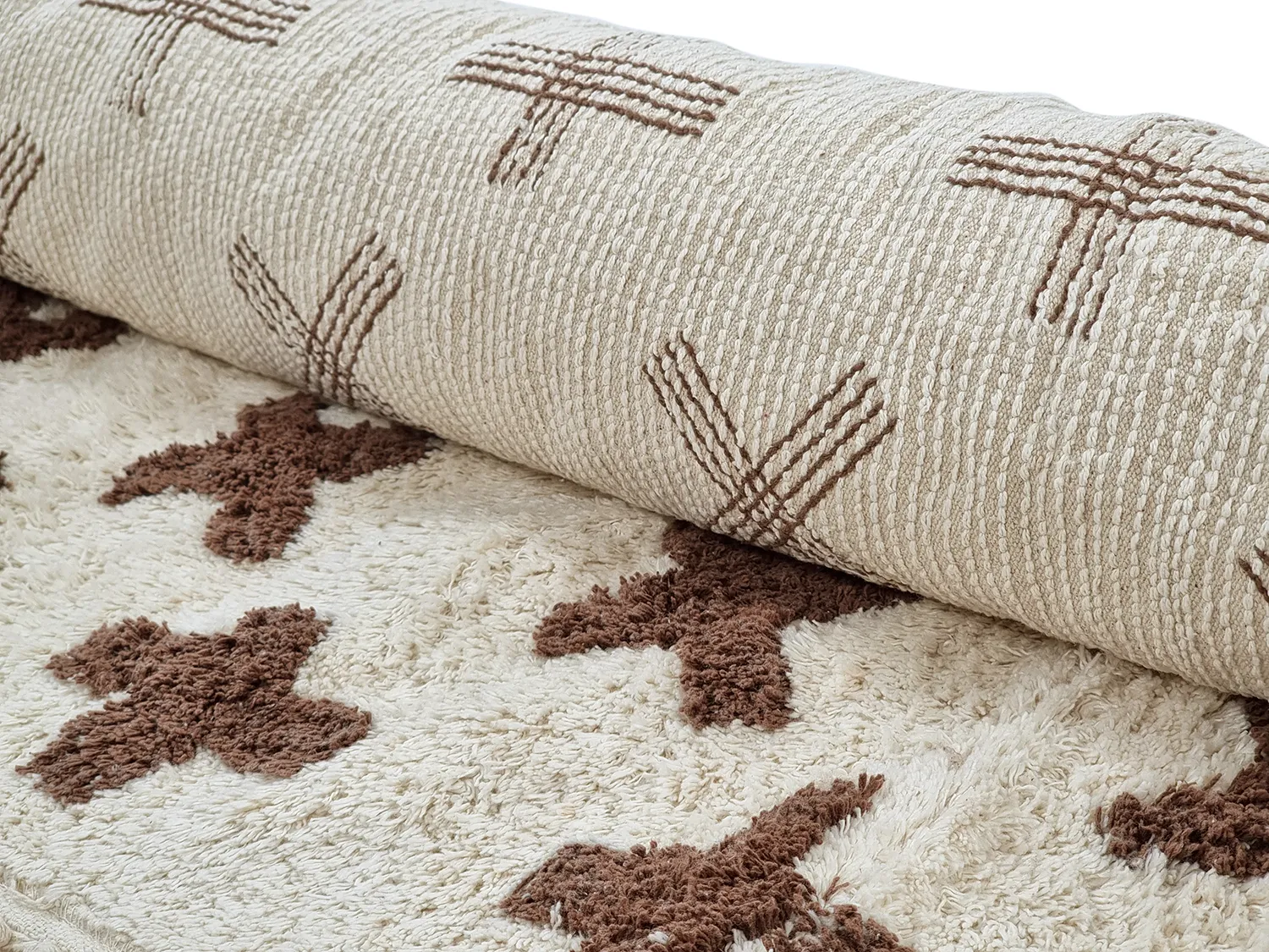 Ronde vloerkleden - Chesley Natural Cotton Shaggy (beige)